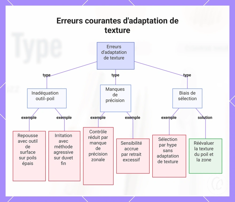 Erreurs courantes d'adaptation de texture
