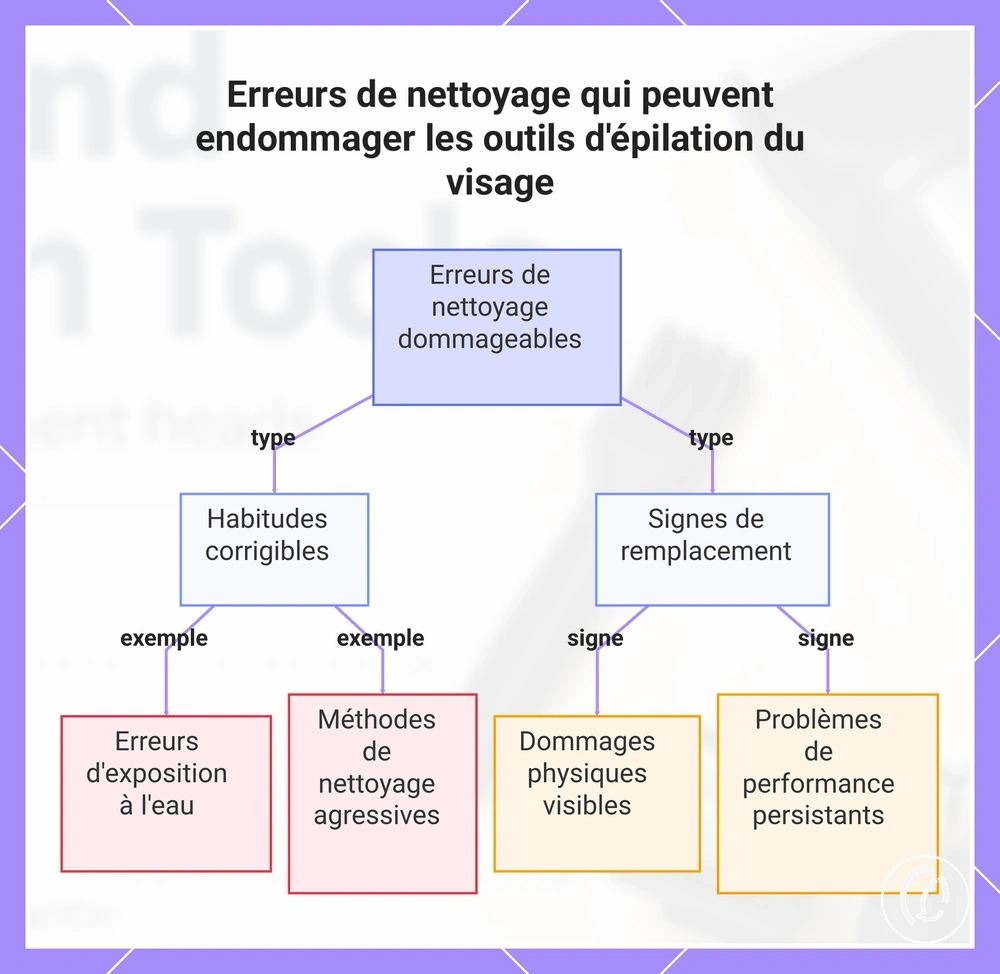 Erreurs de nettoyage qui peuvent endommager les outils d'épilation du visage