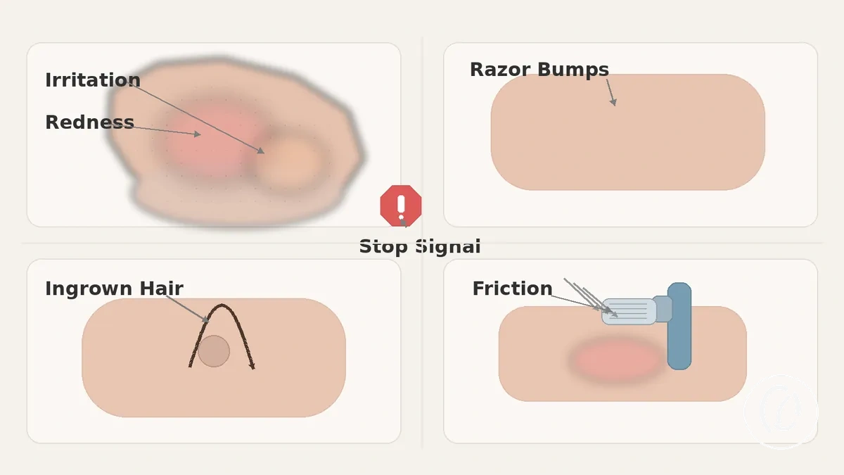 Signaux de réaction courants : irritation, rougeurs, boutons et risque de poils incarnés après l’épilation du visage