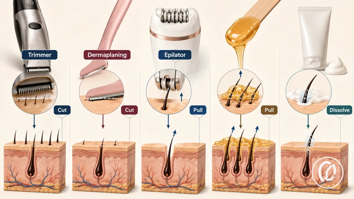 Methode epilation type outil