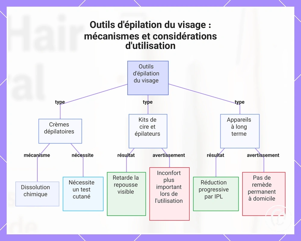 Outils d'épilation du visage : mécanismes et considérations d'utilisation