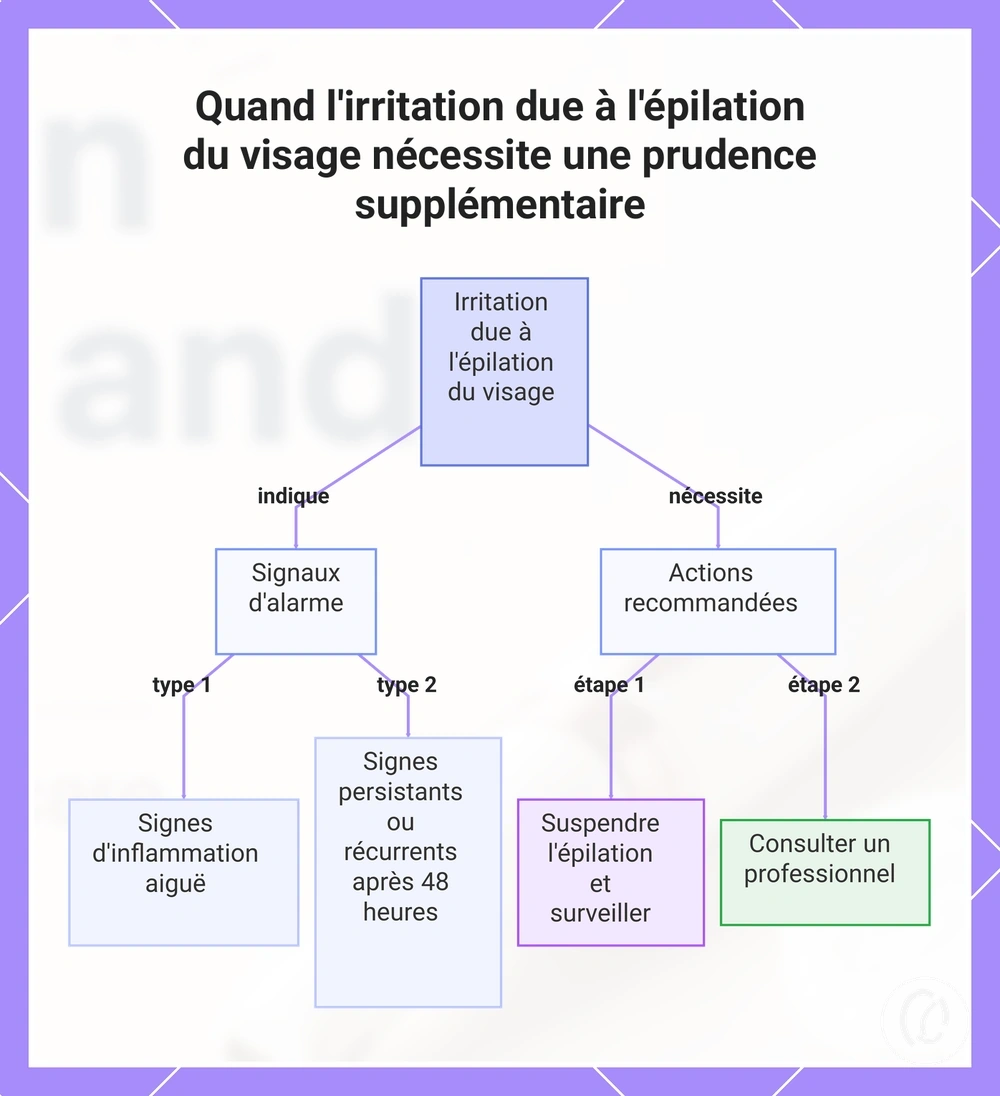 Quand l'irritation due à l'épilation du visage nécessite une prudence supplémentaire