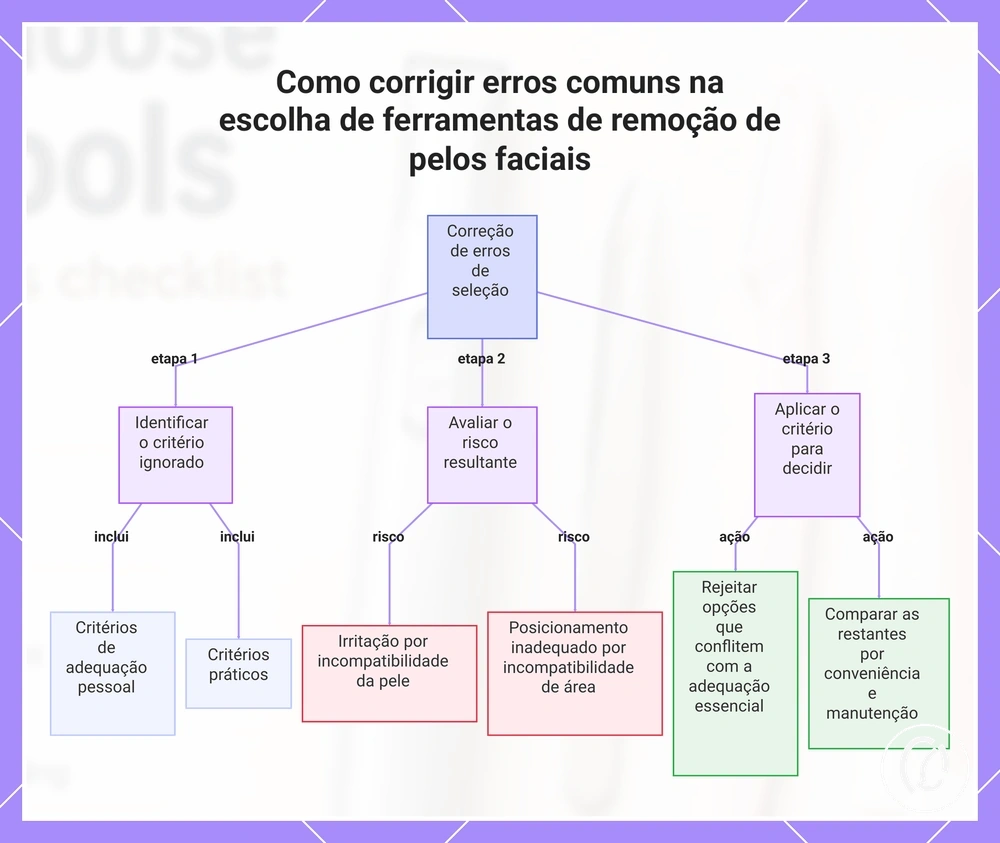 Como corrigir erros comuns na escolha de ferramentas de remoção de pelos faciais