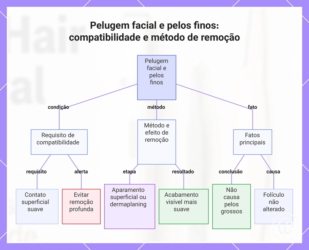 Pelugem facial e pelos finos: compatibilidade e método de remoção