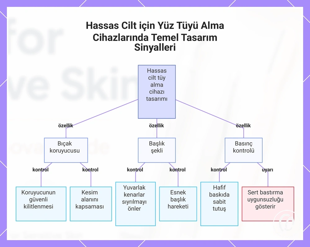 Hassas Cilt için Yüz Tüyü Alma Cihazlarında Temel Tasarım Sinyalleri