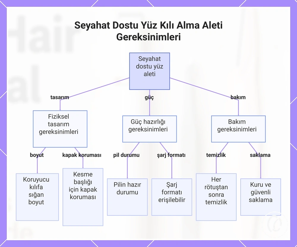 Seyahat Dostu Yüz Kılı Alma Aleti Gereksinimleri