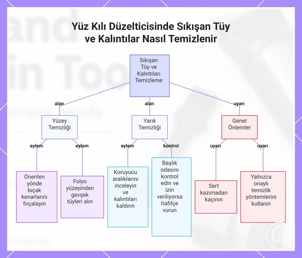Yüz Kılı Düzelticisinde Sıkışan Tüy ve Kalıntılar Nasıl Temizlenir