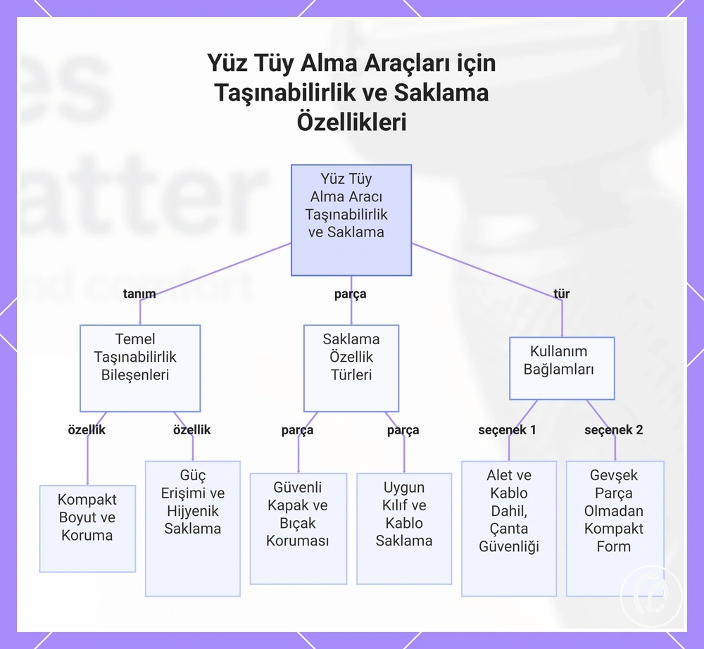 Yüz Tüy Alma Araçları için Taşınabilirlik ve Saklama Özellikleri