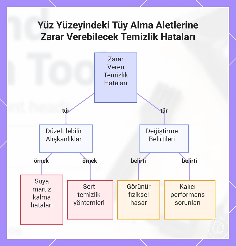 Yüz Yüzeyindeki Tüy Alma Aletlerine Zarar Verebilecek Temizlik Hataları