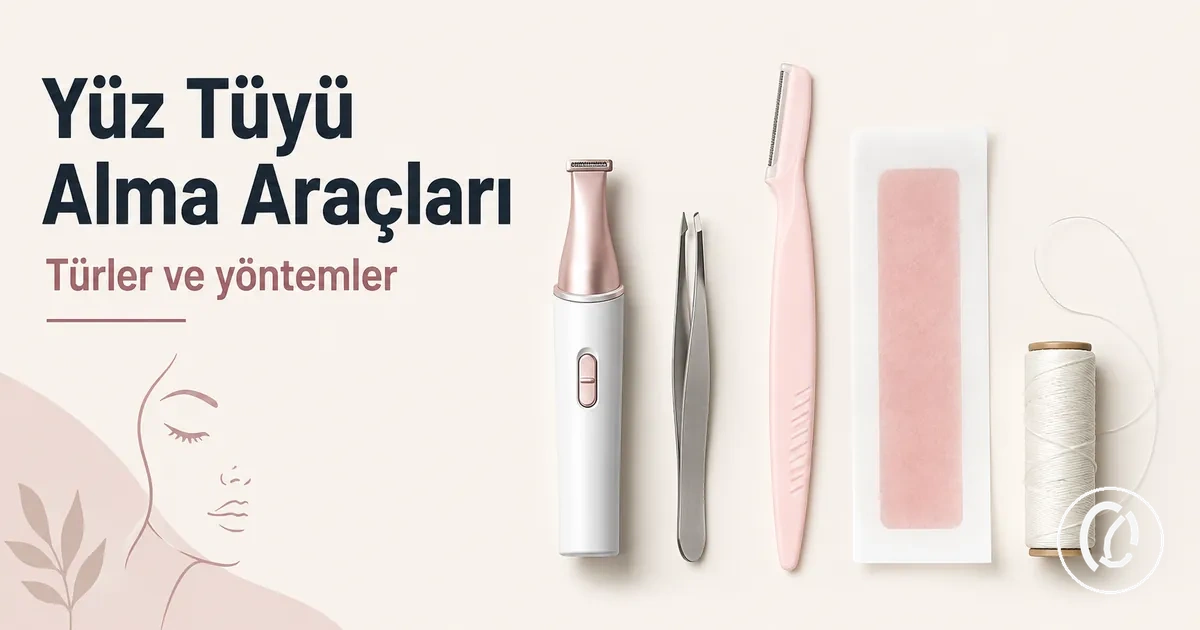 Yan yana gösterilen farklı yüz tüyü alma aracı türleri
