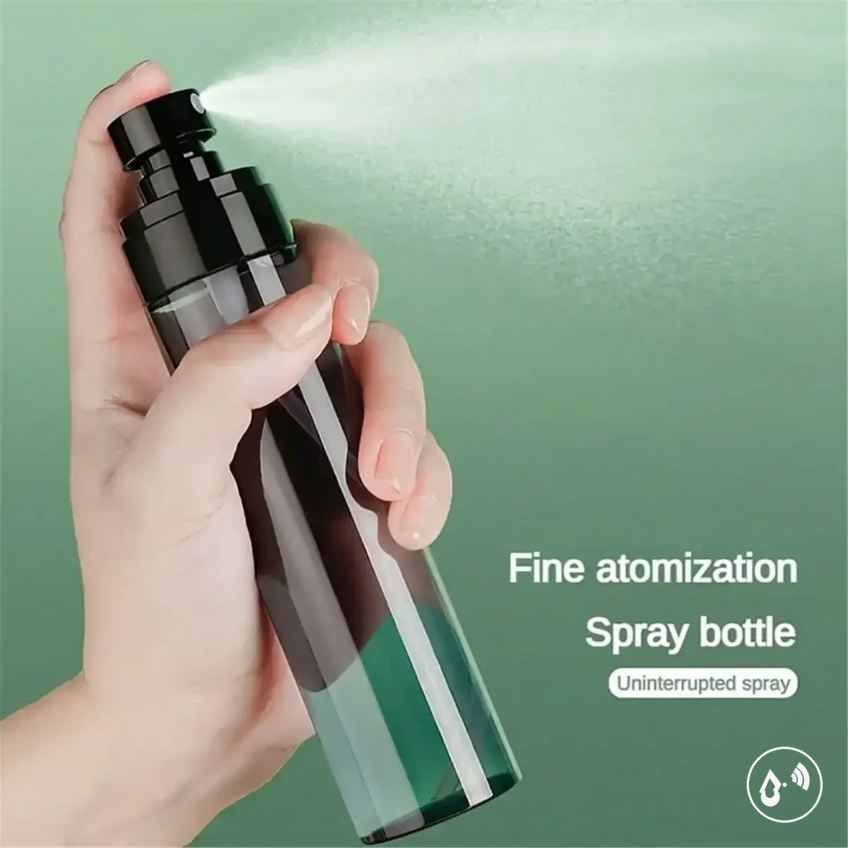 Frasco portátil recarregável com spray de névoa contínua ultrafina