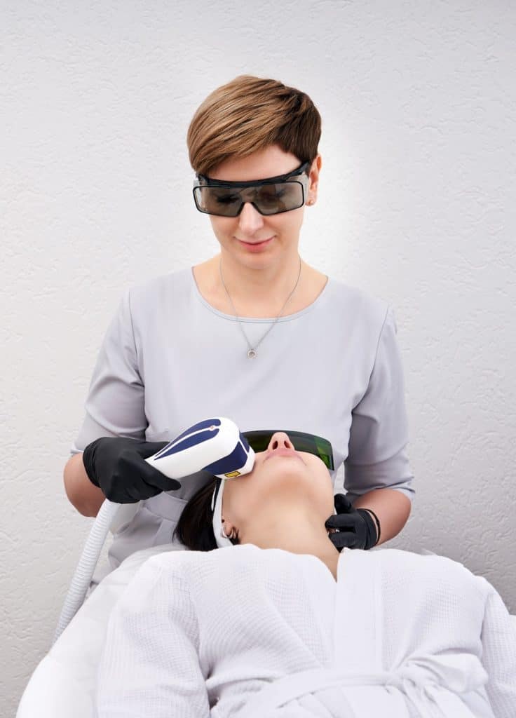 épilation visage Le laser