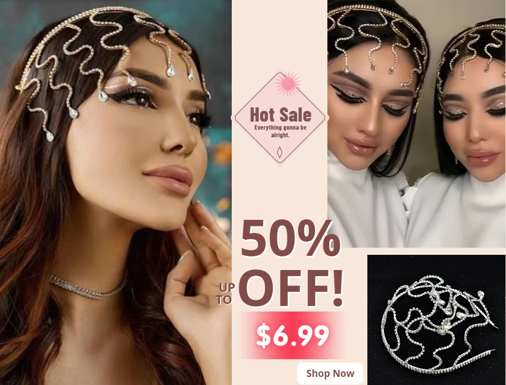 Bandeau de cheveux de mariage en strass