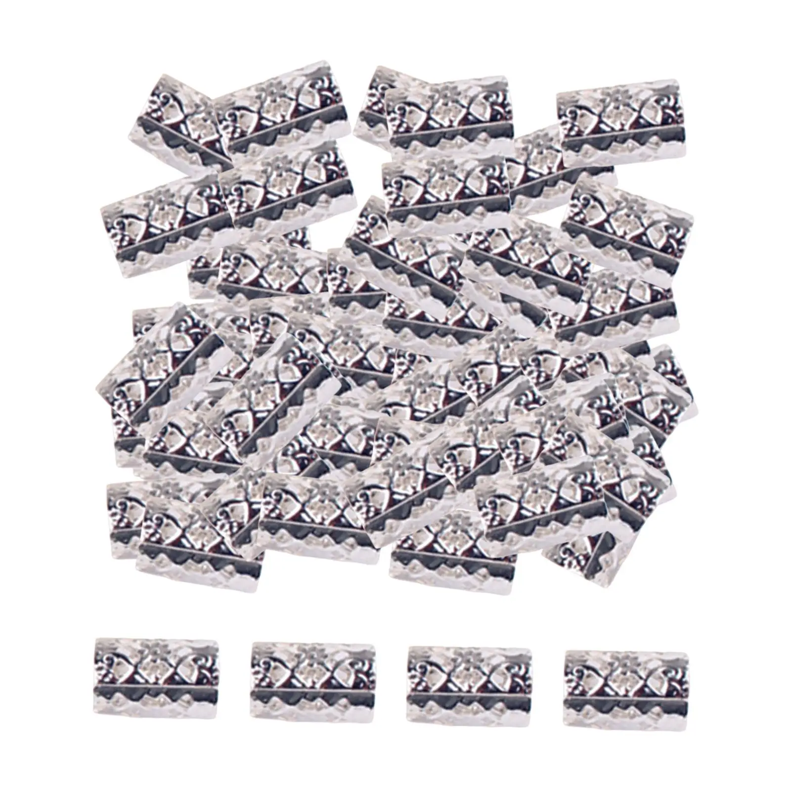 100x Dreadlocks Beads, Hair Braid Rings Clips Adjustable Metal Clips Cuffs Rings for Women and Men Hair Braiding