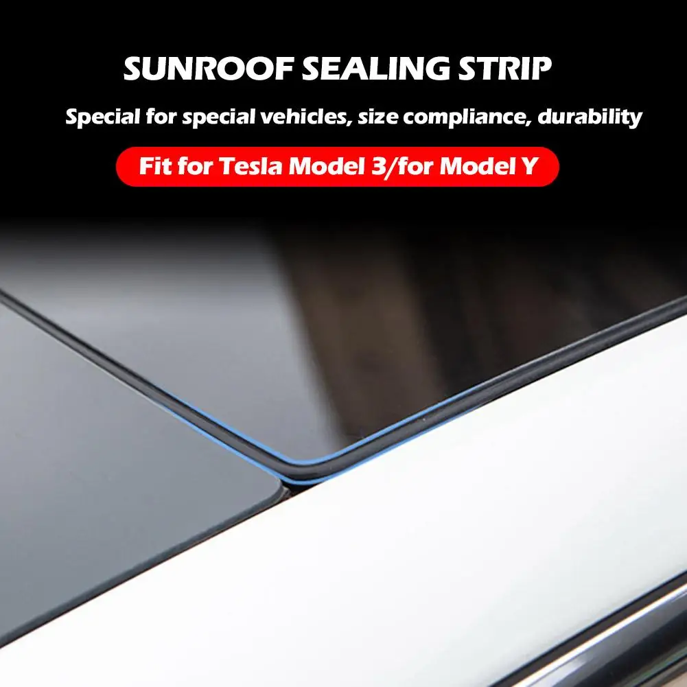 Joint D'étanchéité Pour Toit Ouvrant Tesla Model 3 - Longueur 2,8 M, Silicone - Réduction Du Bruit Et étanchéité
