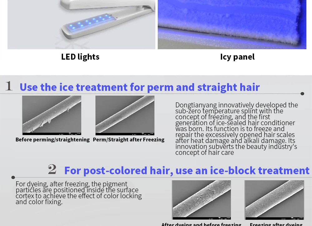 Pince à Glace pour Cheveux Abîmés
