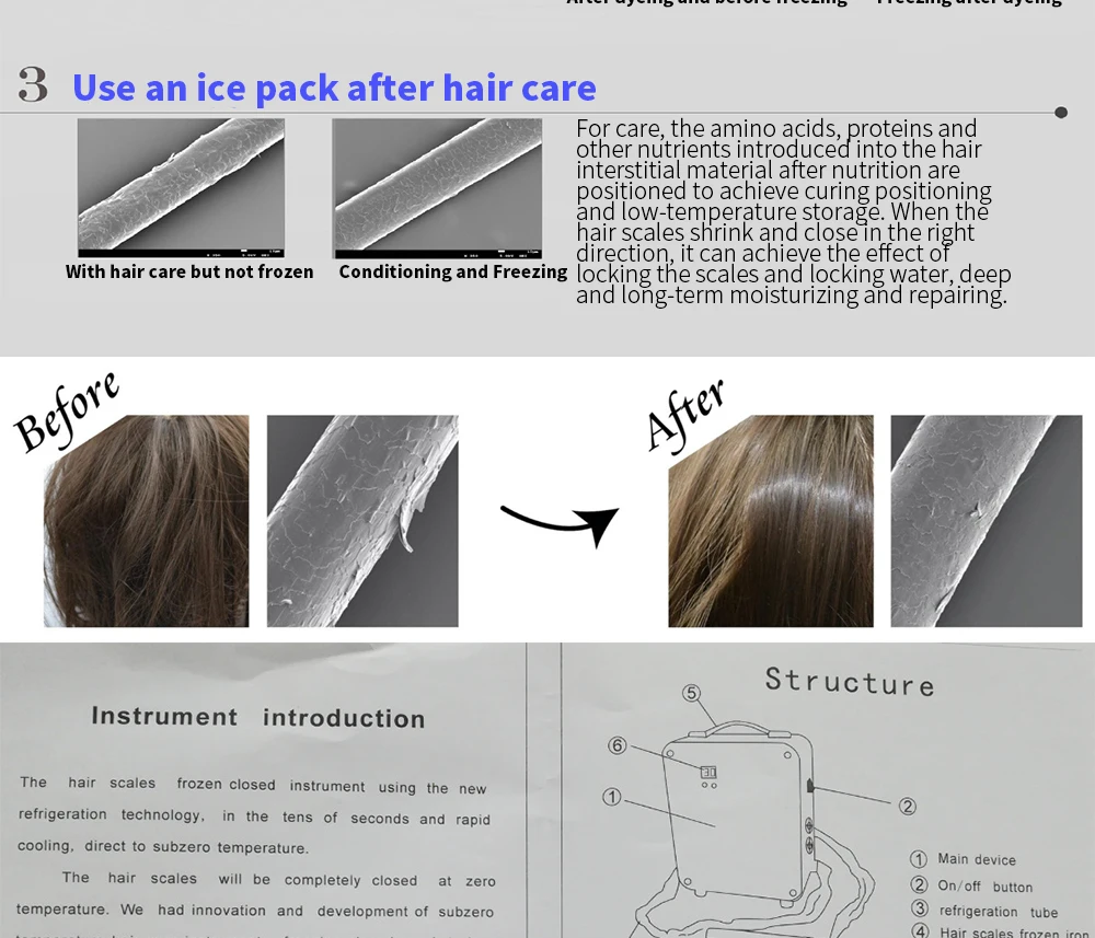 Pince à Glace pour Cheveux Abîmés