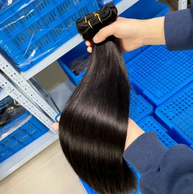 Tissage en lot naturel brésilien vierges lisses