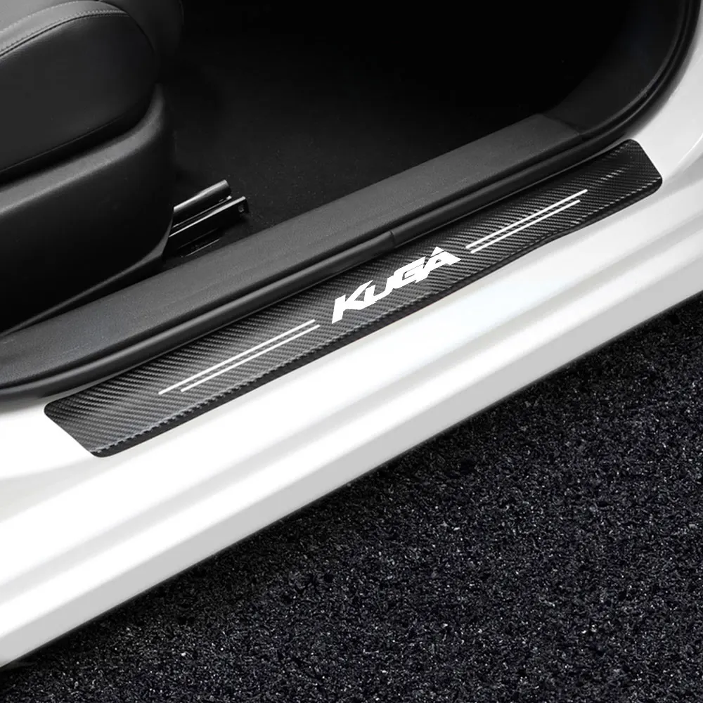 Autocollants de protection en fibre de carbone pour portière de voiture