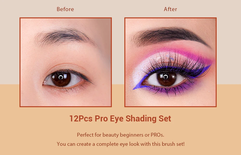 12 pièces Pro Eye Shading Set