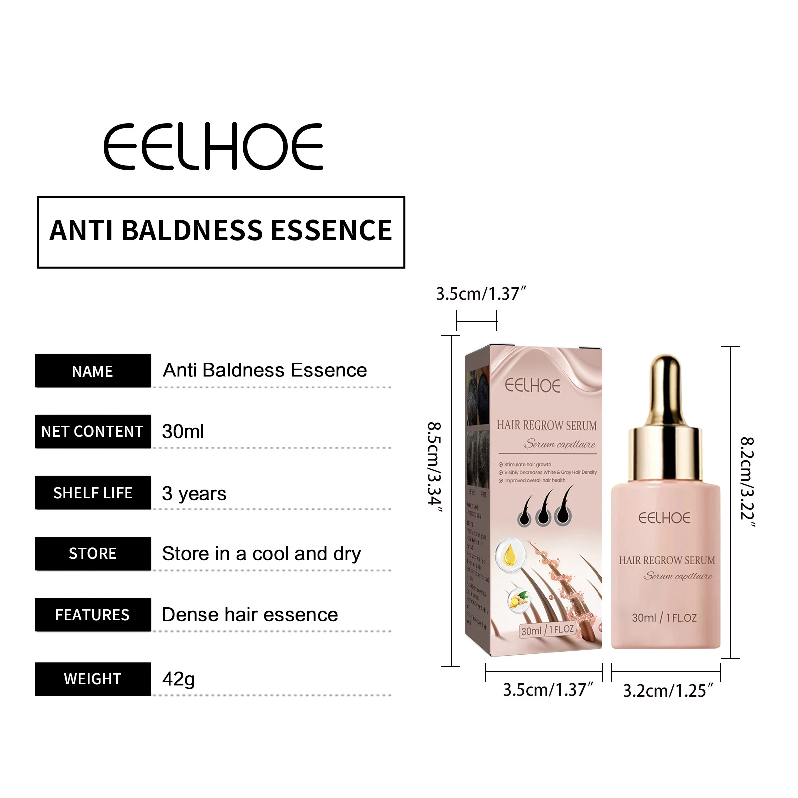 Huile essentielle anti-perte pour la croissance des cheveux
