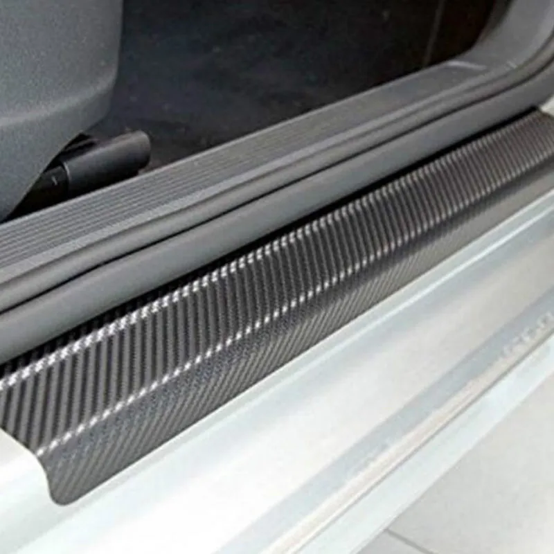 Autocollants de seuil de porte de voiture en fibre de carbone