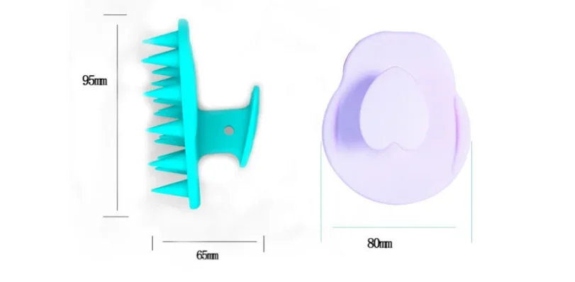 Brosse à shampooing en silicone souple et flexible pour le cuir chevelu