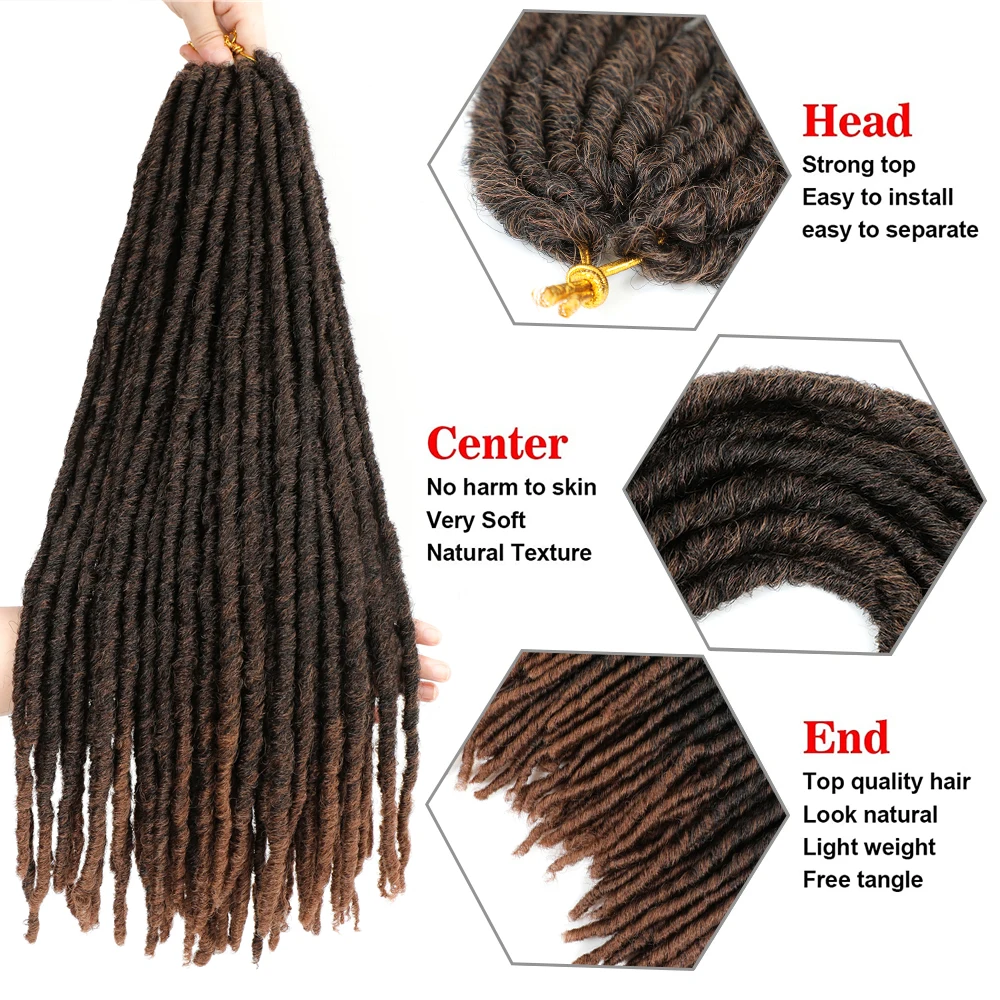 X-Tress Ombre à Brun Crochet Faux Locs