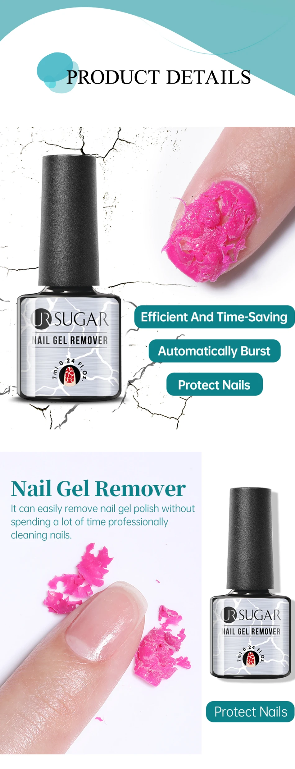 UR SUGAR Dissolvant de vernis à ongles