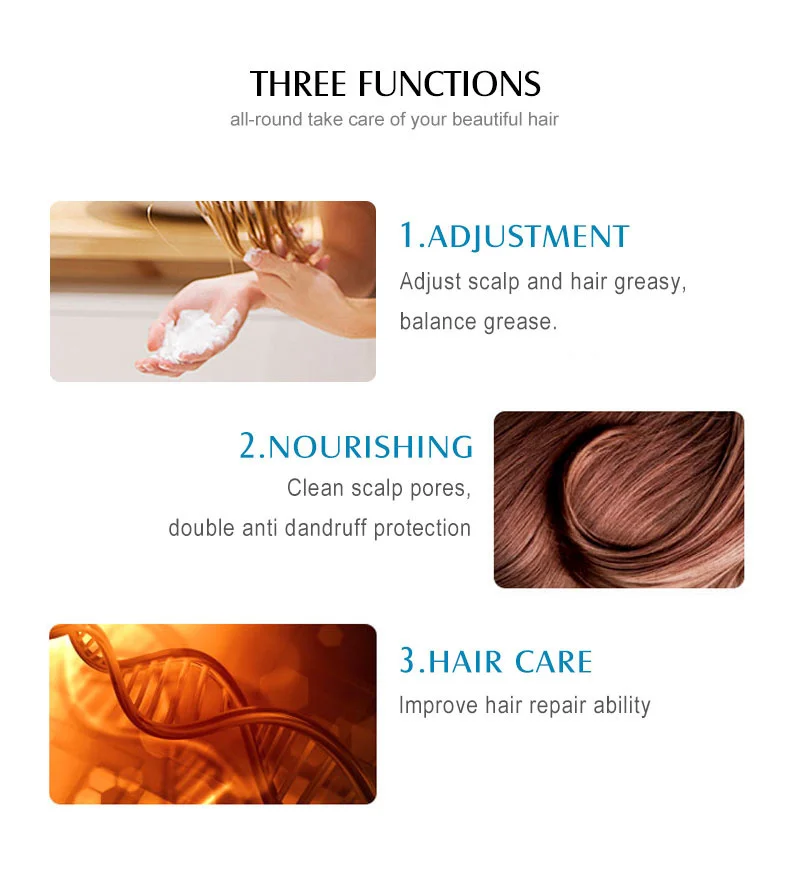 Trois fonctions du masque pour cheveux