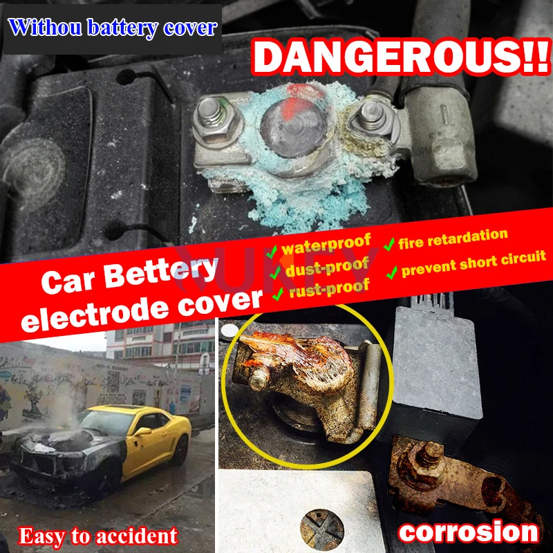 Couvercle de protection de Terminal d'électrode négative de batterie de voiture