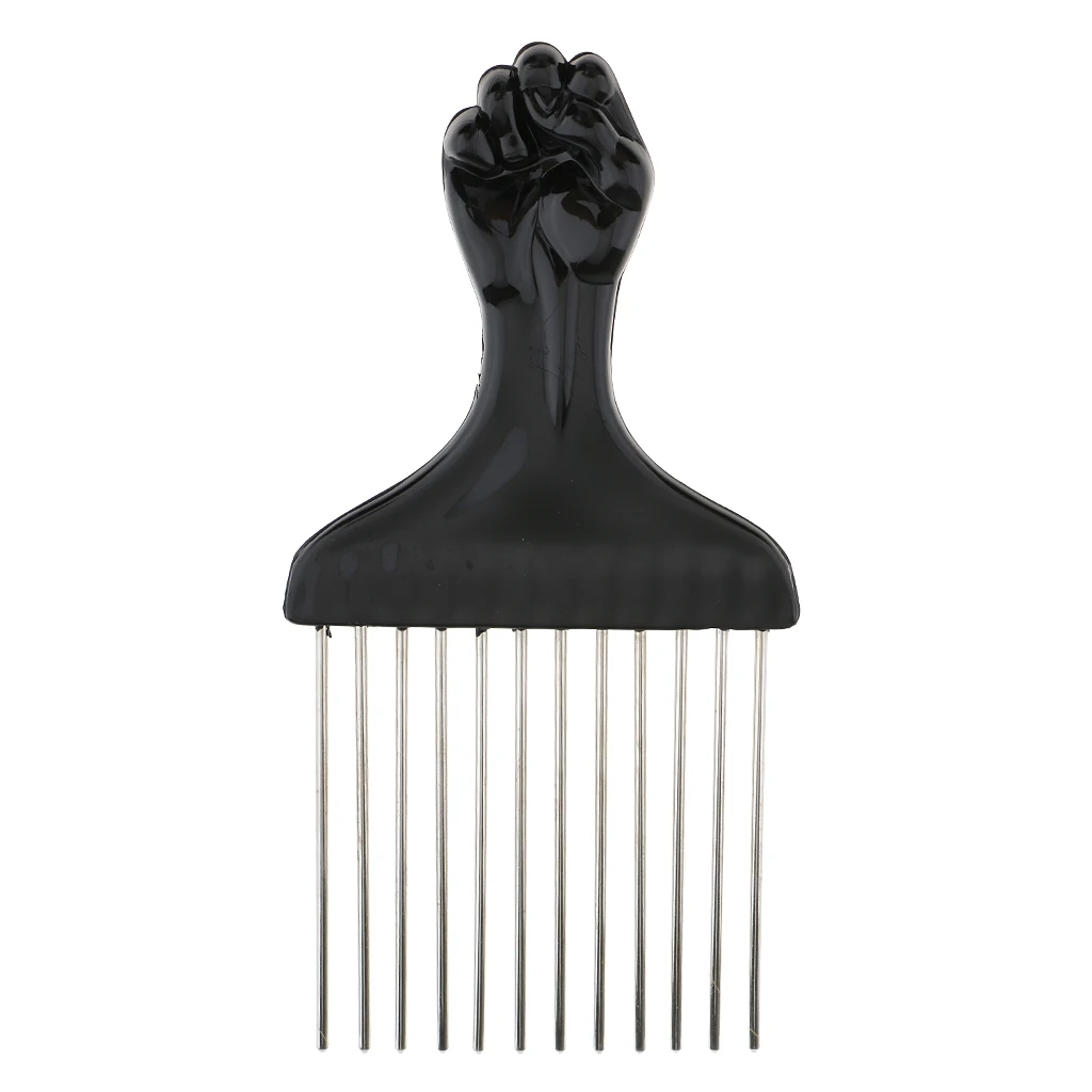 Stainless Steel Afro American Comb Hairdressing Styling Tool Hair Pick