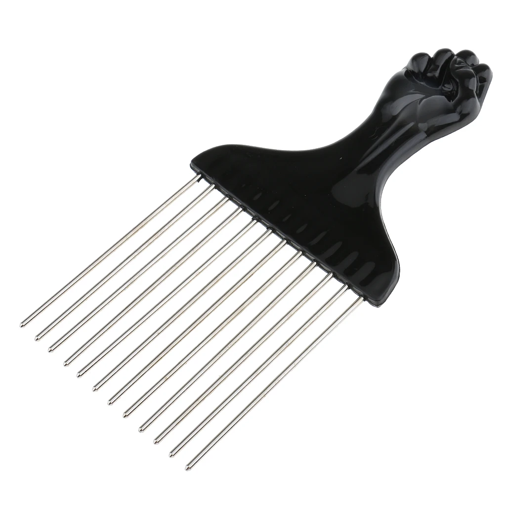Stainless Steel Afro American Comb Hairdressing Styling Tool Hair Pick