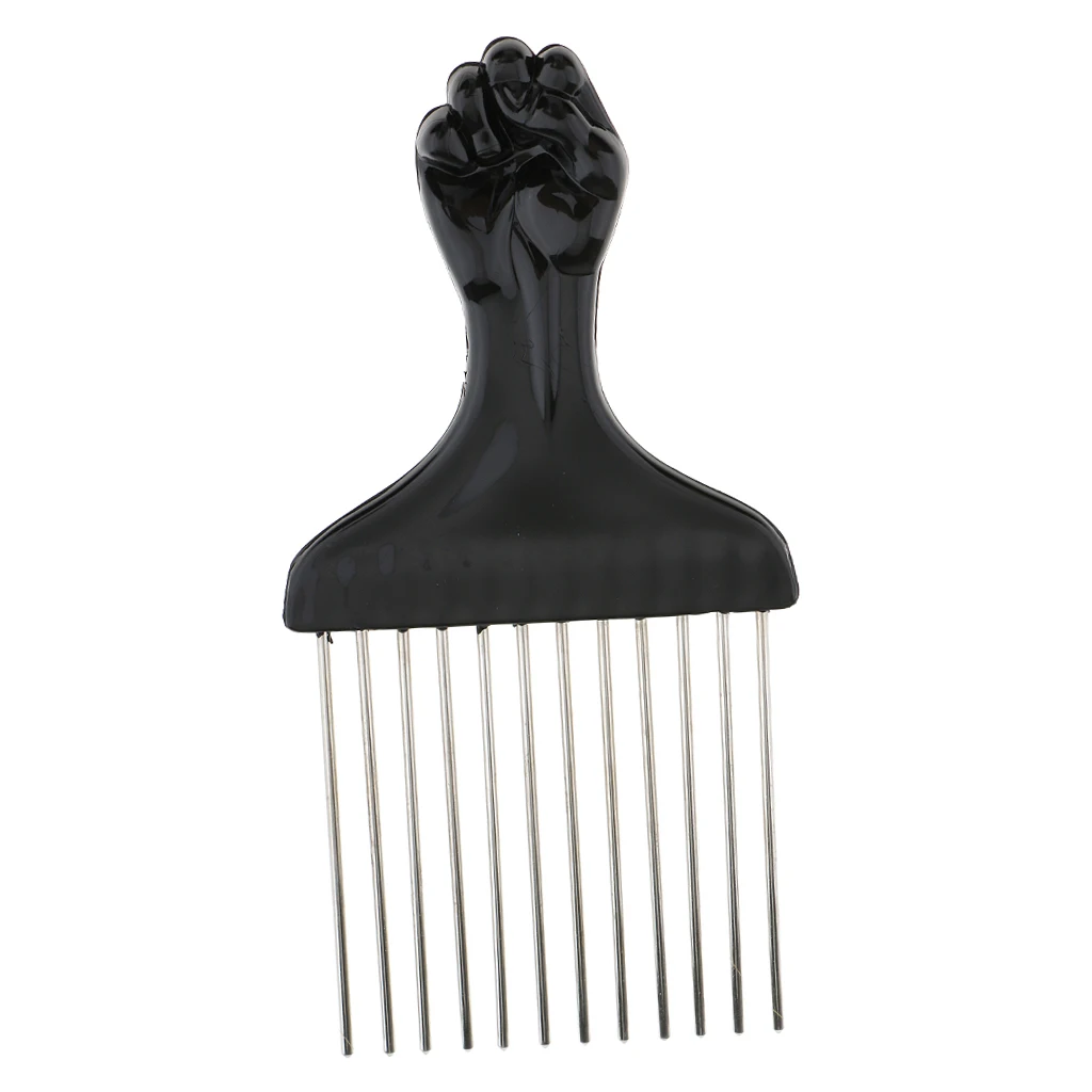Stainless Steel Afro American Comb Hairdressing Styling Tool Hair Pick
