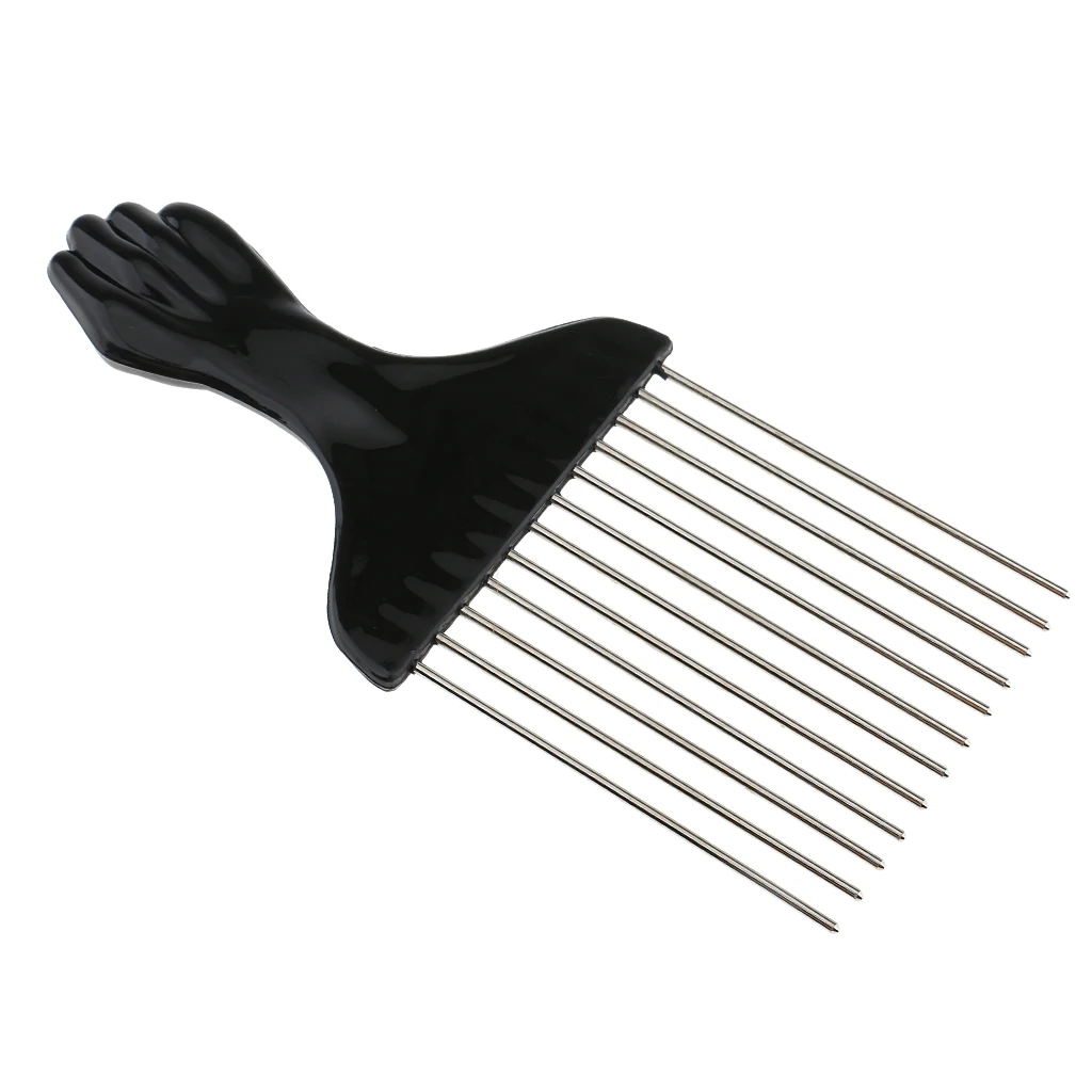 Stainless Steel Afro American Comb Hairdressing Styling Tool Hair Pick