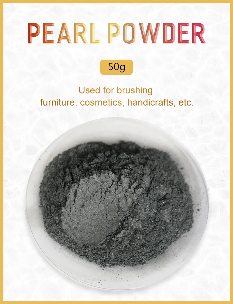 Poudre de perle gris argenté