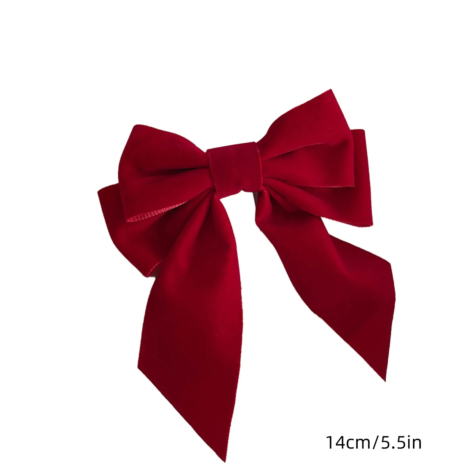 Épingle à cheveux en velours rouge vin 5