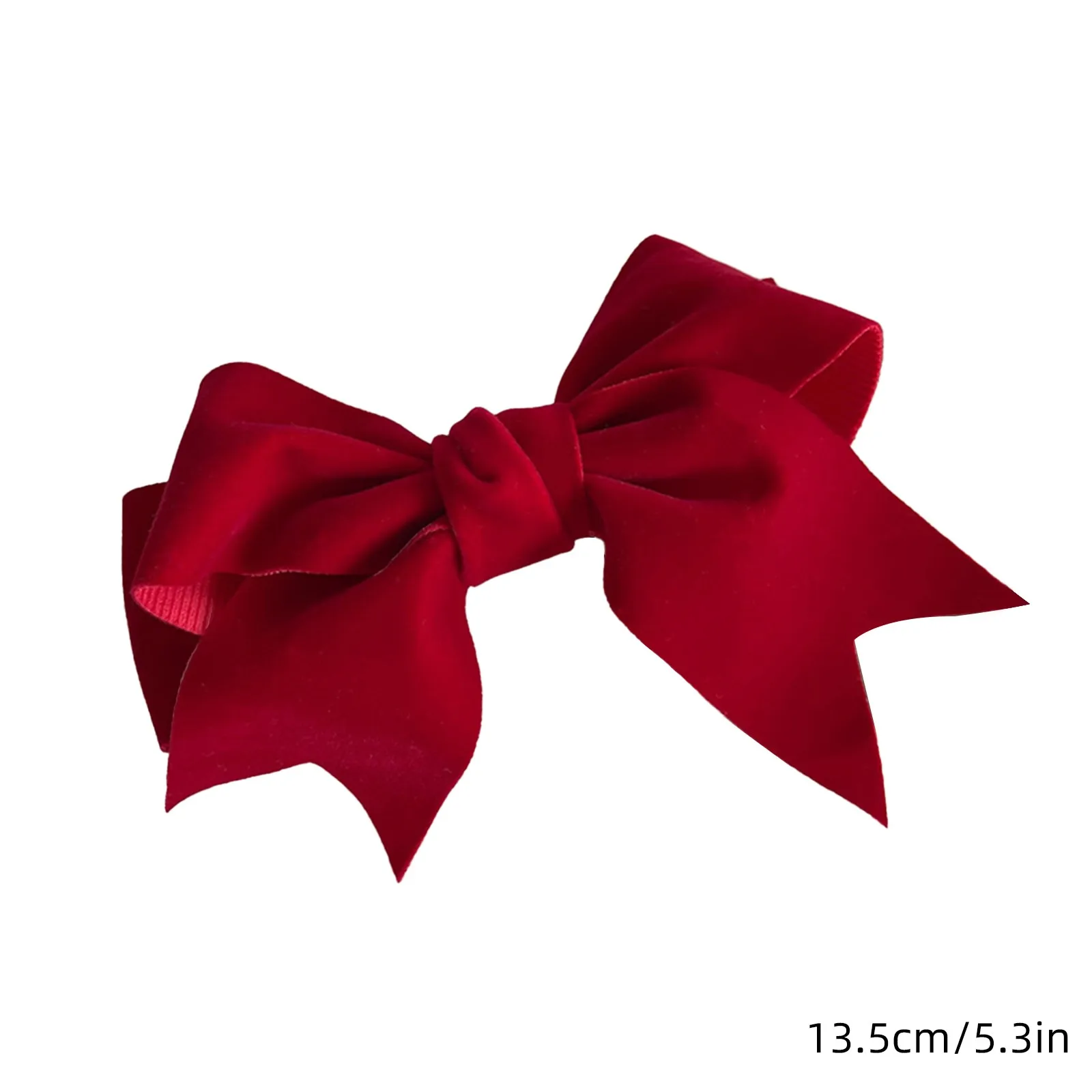 Épingle à cheveux en velours rouge vin 7