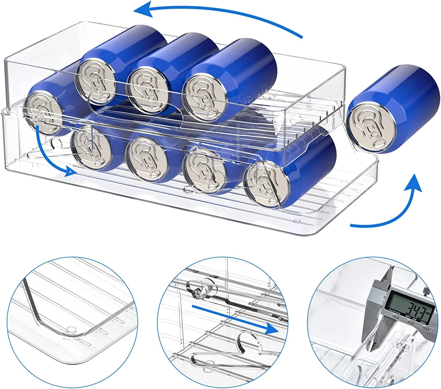 Distributeur de canettes de soda empilables