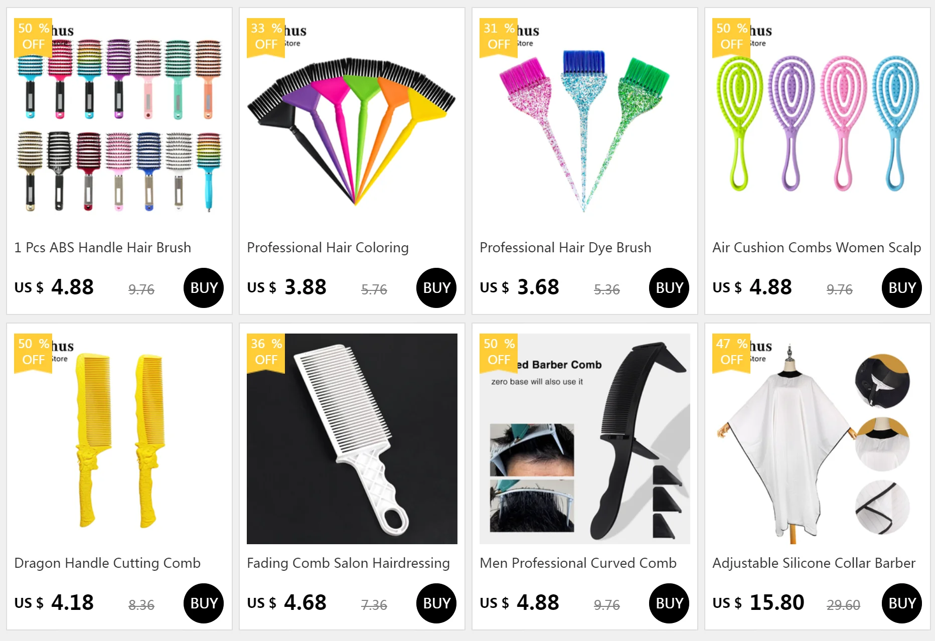 Brosses de coloration des cheveux professionnelles