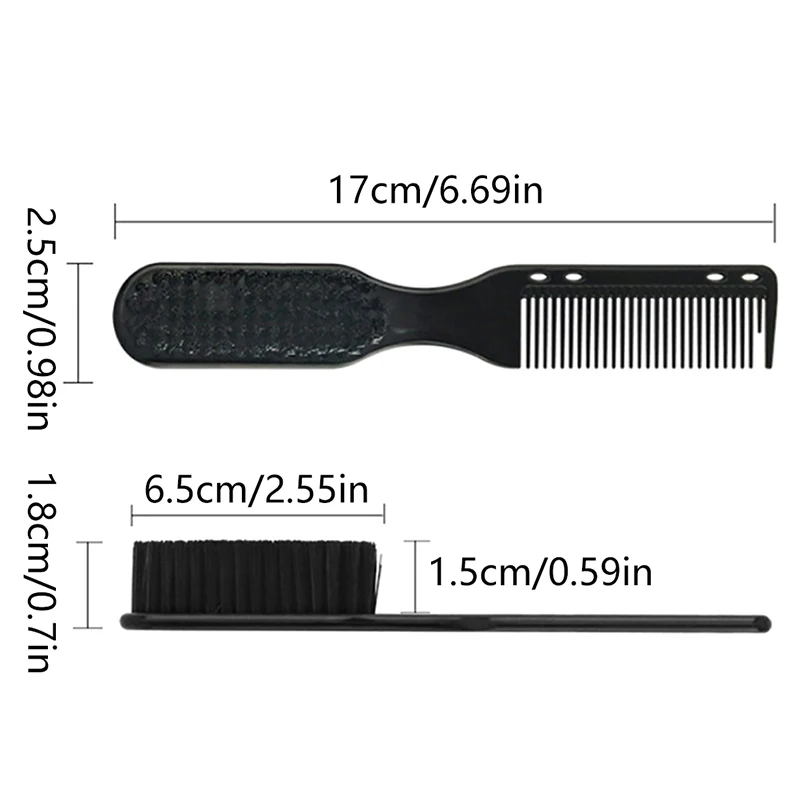Brosse à barbe noire double face