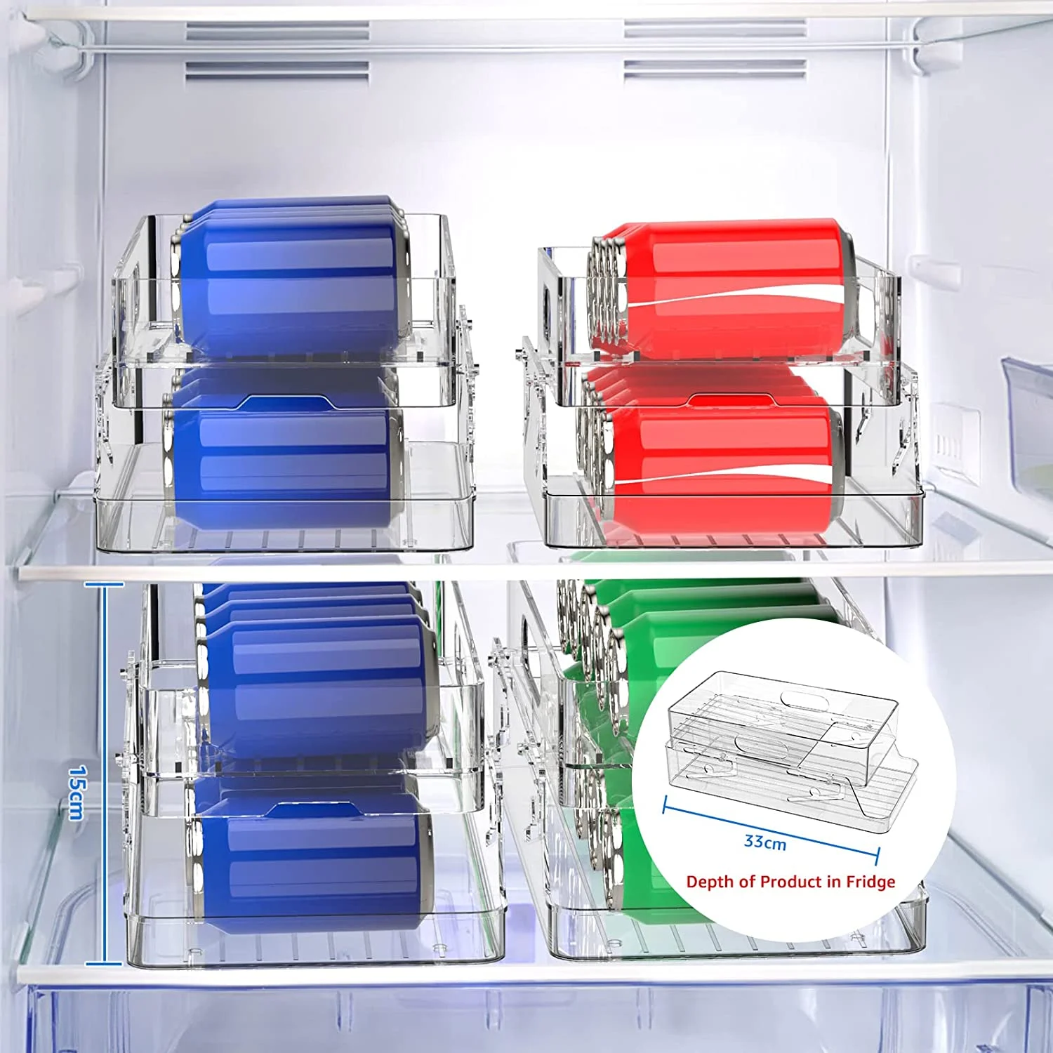 Distributeur de canettes de soda empilables