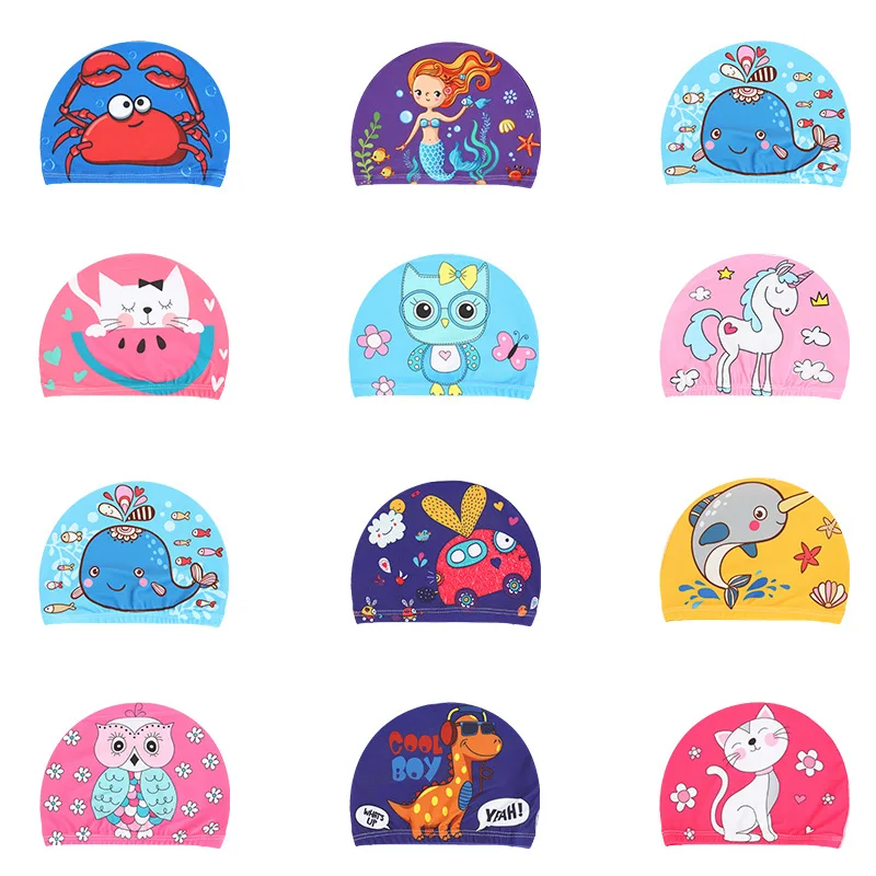 Image du bonnet de natation en tissu pour enfants