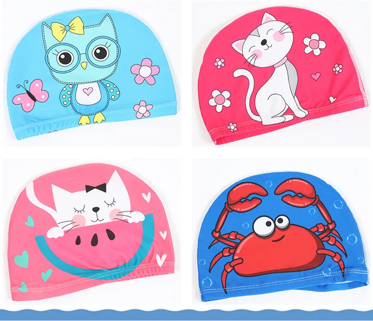 Image du bonnet de natation en tissu pour enfants