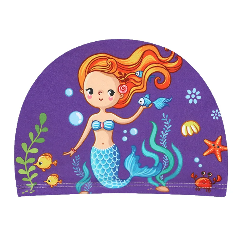 Image du bonnet de natation en tissu pour enfants