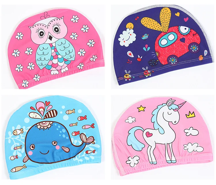 Image du bonnet de natation en tissu pour enfants
