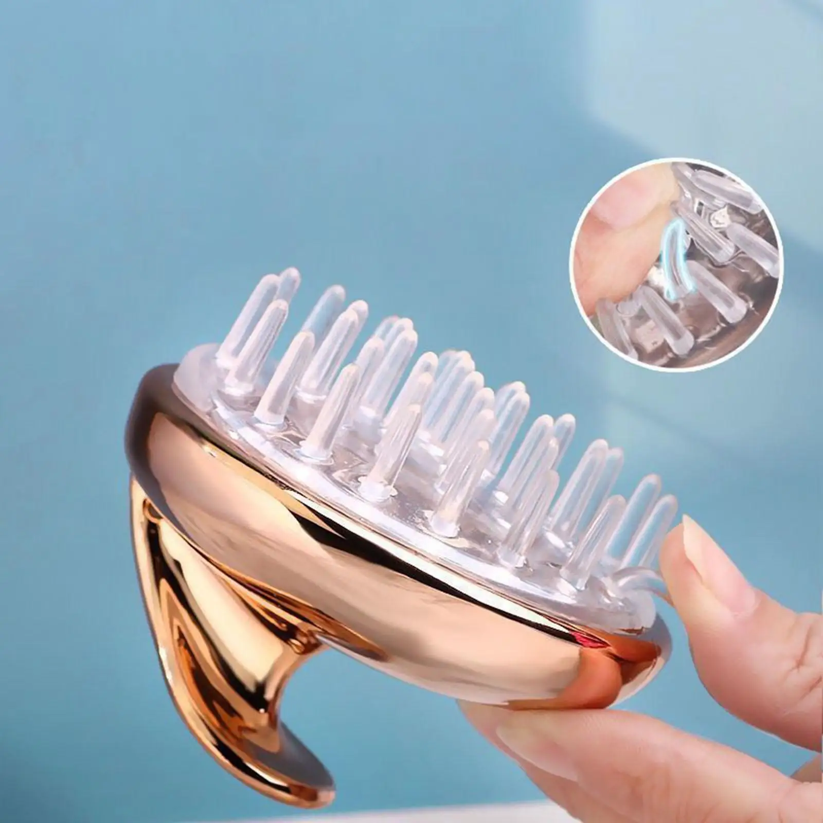 Scalp Massager Brush Exfoliator for Hair Growth Long Short Natural