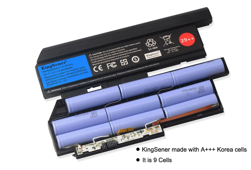 Batterie 9 cellules 11.1V 8.4Ah/94WH