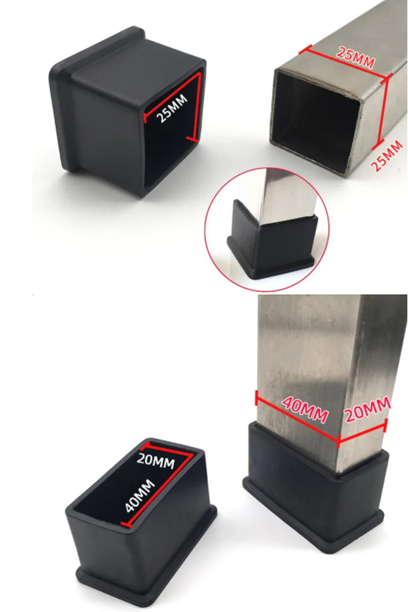 Embouts de protection en caoutchouc