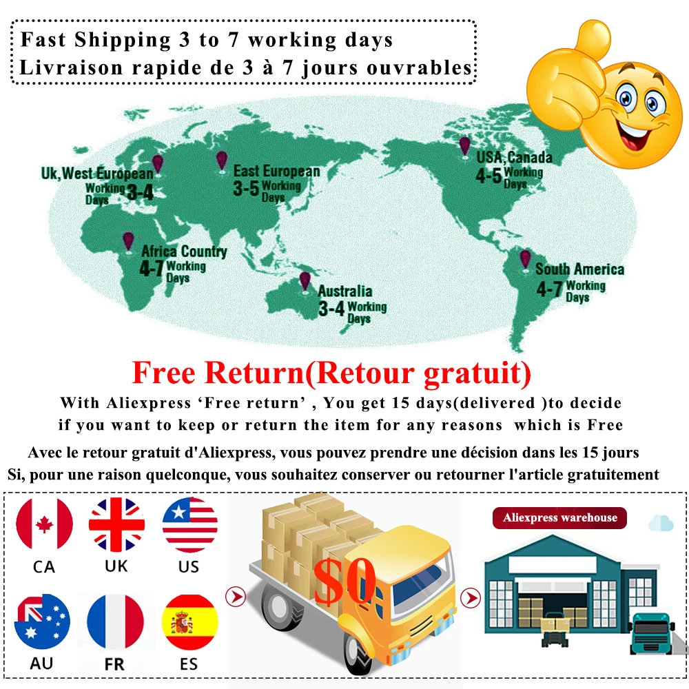 Expédition rapide et retour gratuit
